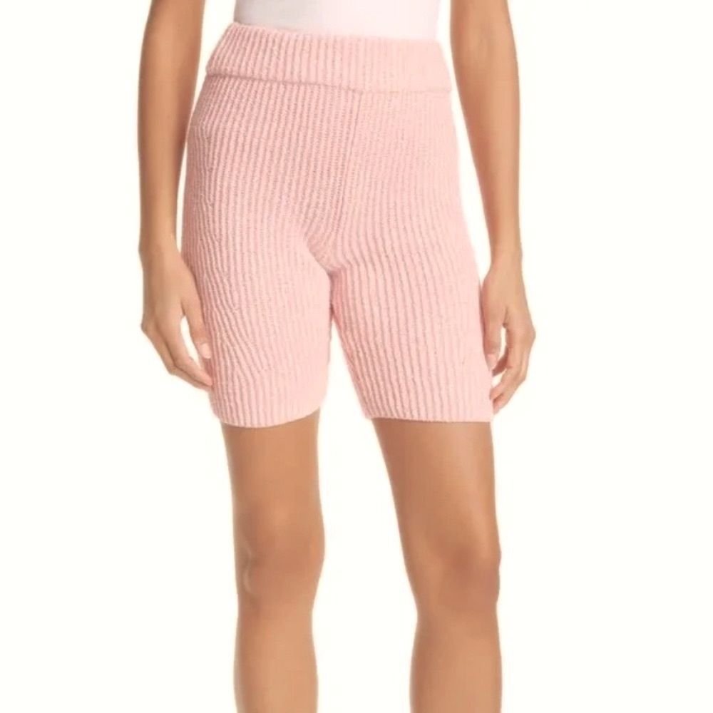 NWT Rag & Bone Sunny Shorts Pale Coral Knit Small Rib Knit Biker Shorts